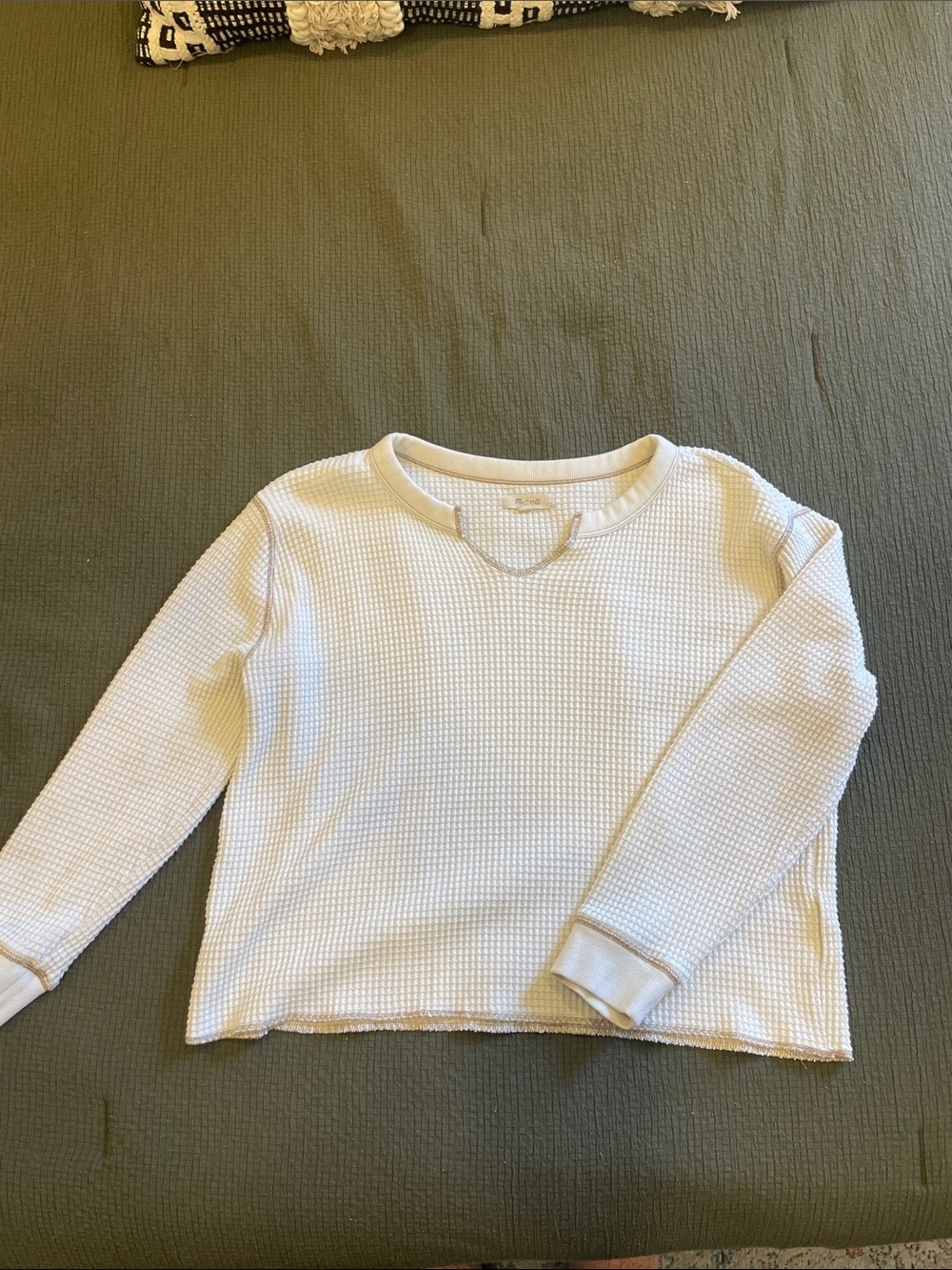 Madewell Cream Waffle-Knit Shirt